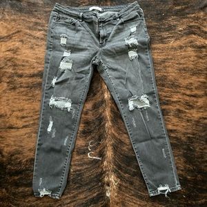 Kancan Distressed Black Boyfriend fit Jeans